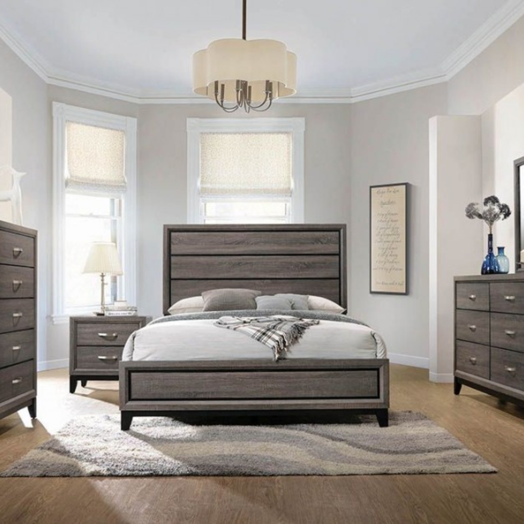 Watson Grey Oak Panel Bedroom Furniture set