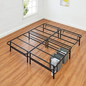 14″ Tall Platform Bed Frame Black Metal Heavy Duty