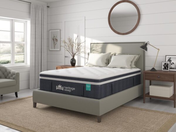 Essential Blue by Heritage – E5000 Pillow Top Hybrid Mattress 16" Plush