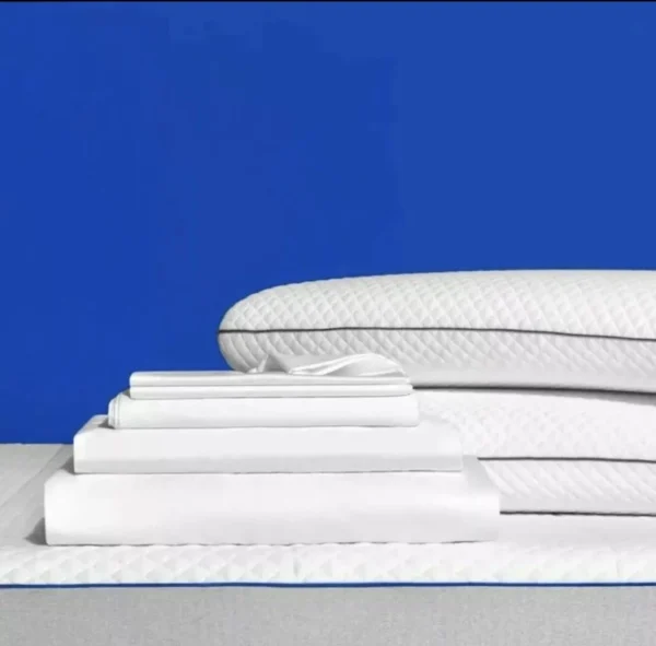 2 Pillows, Protector & Sheet Set - Resident Serenity Sleep - 3pc. Bedding Bundle White - Image 2